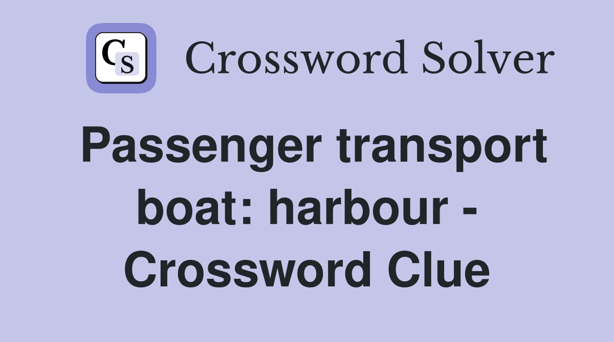 yacht harbour crossword